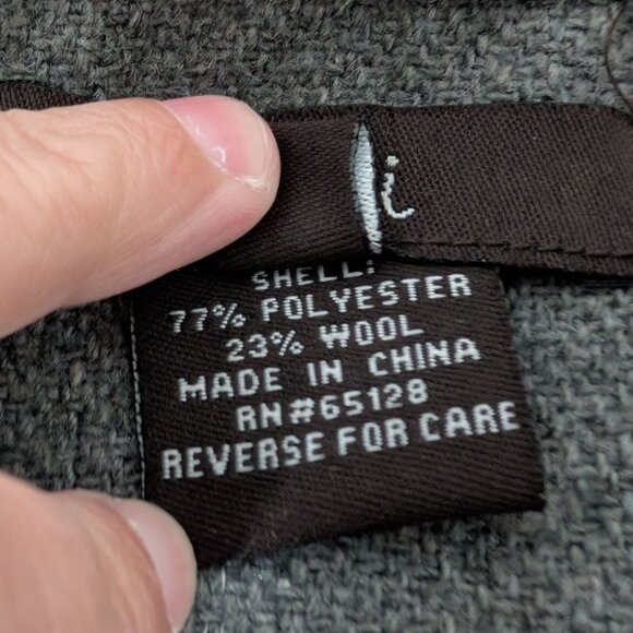 Luii Cardigan Womens Size Large Gray Wool Blend Collared Sleeveless Sweater - Picture 4 of 10